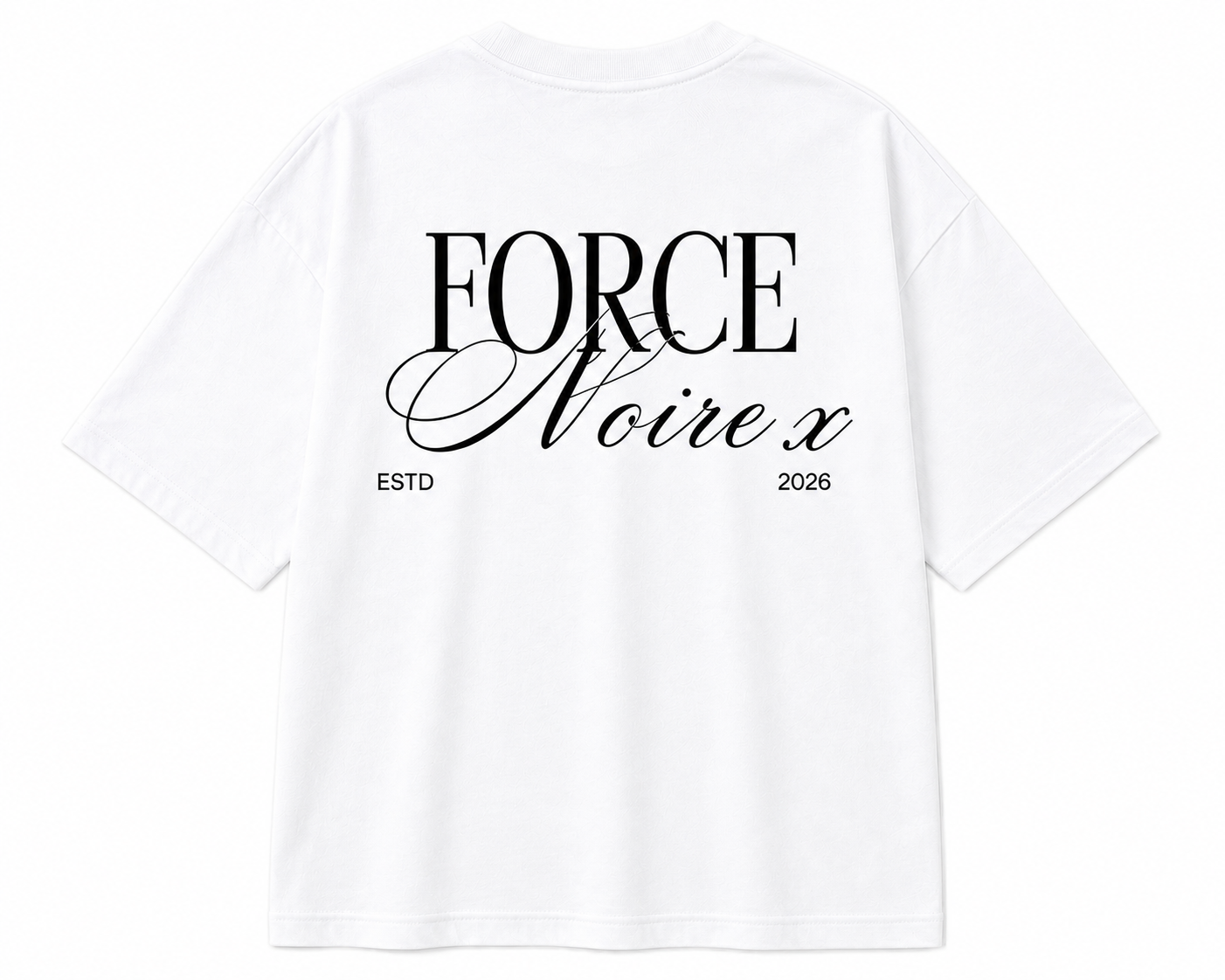 WHITE FORCE NOIRE X ESTD 2026 T-shirt